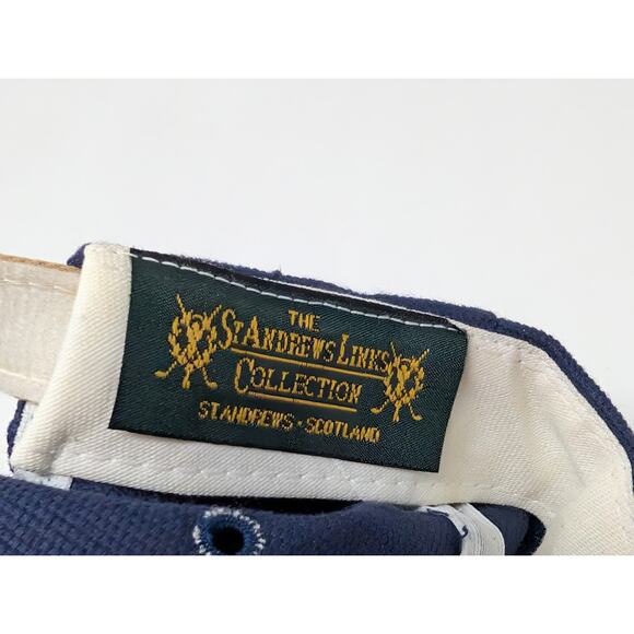 The Old Course St Andrews Links Blue Yellow Hat Links Collection Adjustable VTG - Picture 7 of 7